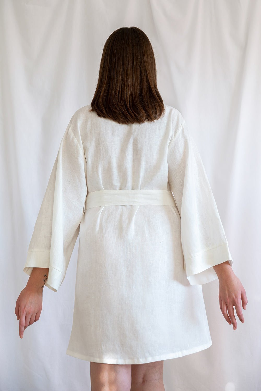 100% linen cotton robe for brides and bridesmaids designed in NZ