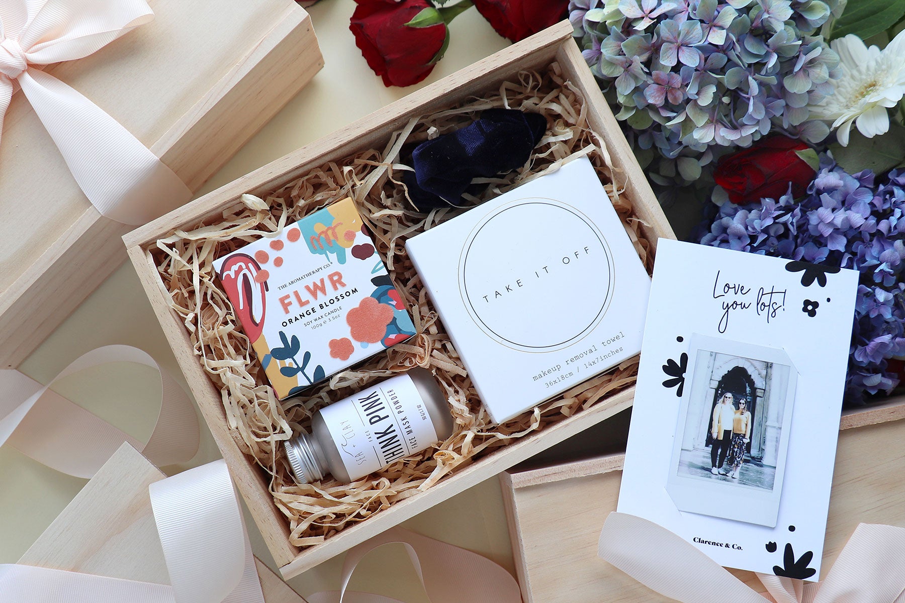 Pamper hamper NZ made gift box for her - thinking of you present NZ-made with personalised card - fast NZ shipping