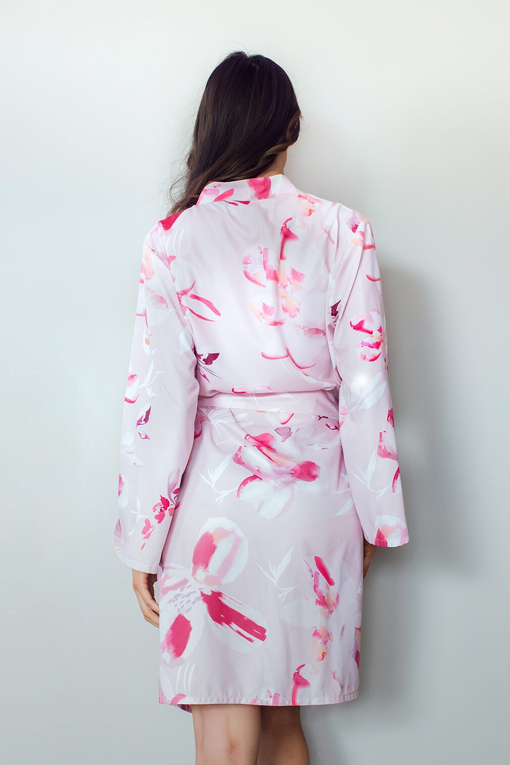 Pink floral bridal party robes NZ